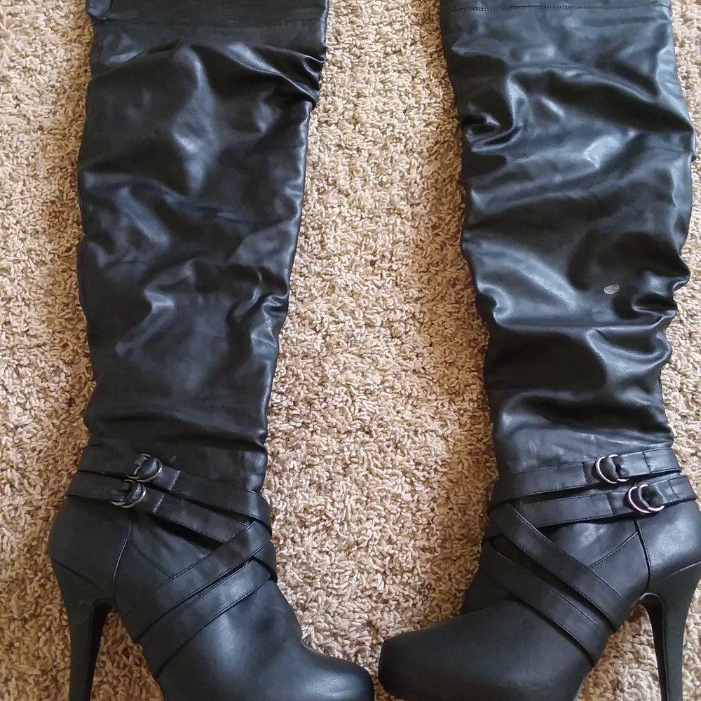 Leather boots